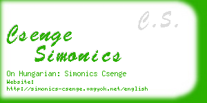 csenge simonics business card